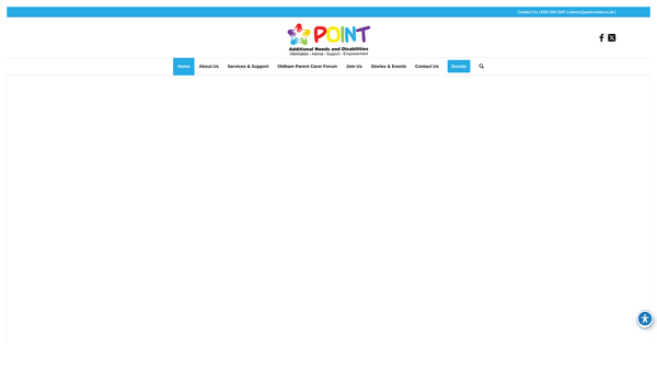 Screenshot of the Point website