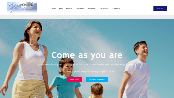 Screenshot of the Kings Church Swansea website