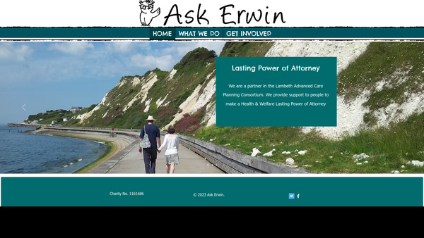 Screenshot of the Ask Erwin: Advocacy Support Knowledge / Empowering Rights When In Need website
