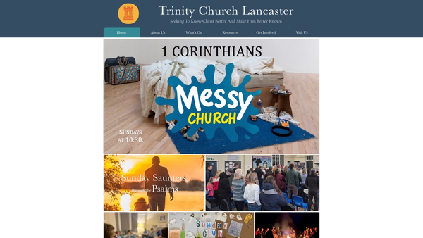 Screenshot of the Trinity Church Lancaster website