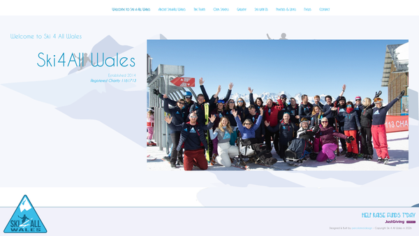 Screenshot of the Ski4all Wales website
