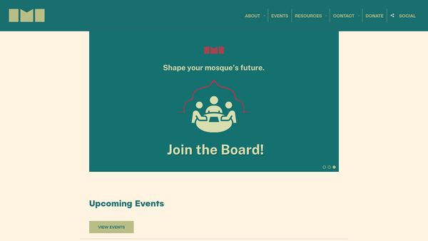 Screenshot of the Inclusive Mosque Initiative website