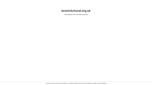 Screenshot of the Keswick Choral Society website