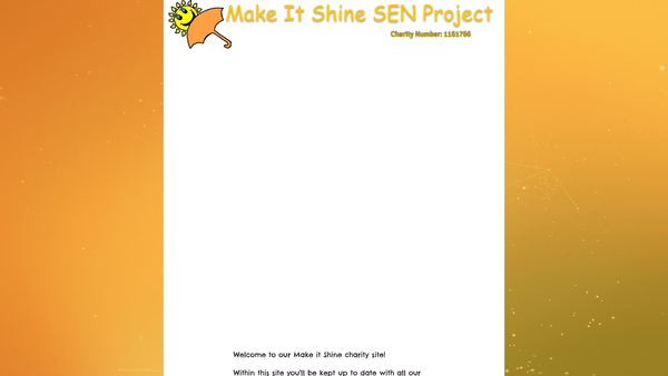 Screenshot of the Make IT Shine Sen Project website
