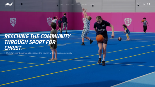 Screenshot of the Spirit In Sport website
