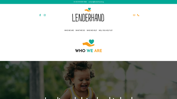 Screenshot of the Lenderhand website