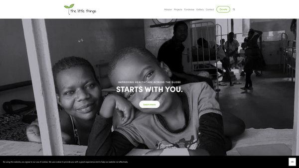 Screenshot of the The Little Things website