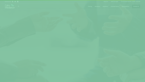 Screenshot of the Calm Mediation website
