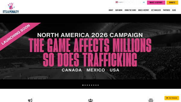 Screenshot of the It's a Penalty website