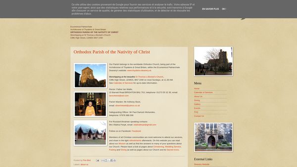 Screenshot of the The Parish Of The Nativity Of Christ Orthodox Christian Property Trust Deed website