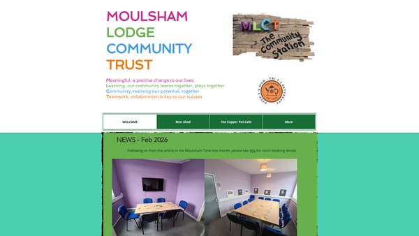 Screenshot of the Moulsham Lodge Community Trust website