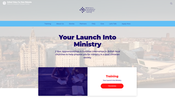 Screenshot of the Alliance For Transatlantic Theological Training website