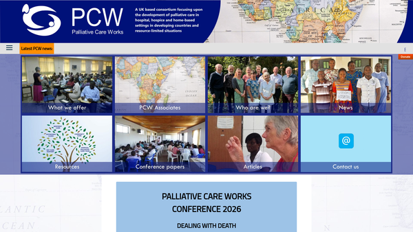 Screenshot of the Palliative Care Works website