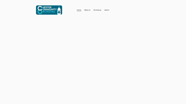 Screenshot of the Chester Community Orchestra website