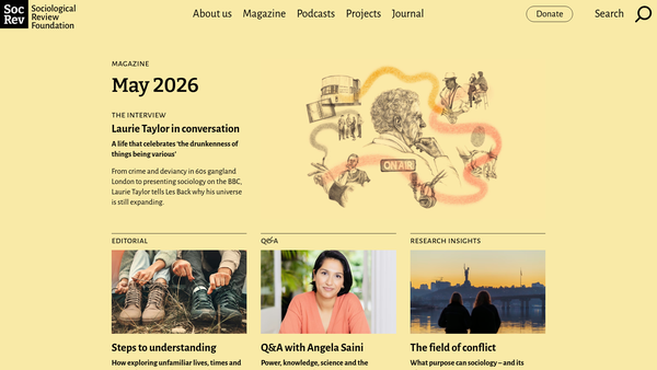 Screenshot of the Sociological Review Foundation Limited website