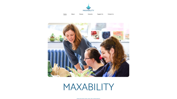 Screenshot of the Maxability website