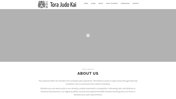 Screenshot of the Tora Budo Kai website