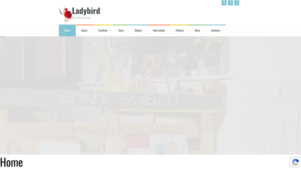 Screenshot of the Ladybird Pre-School Nursery website