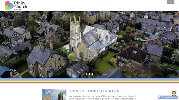 Screenshot of the Trinity Church Buxton website