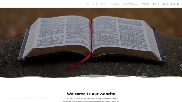 Screenshot of the The Parochial Church Council Of The Ecclesiastical Parish Of St John's Muxton website