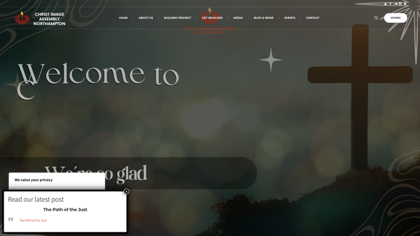 Screenshot of the Christ Image Assembly, Northampton website