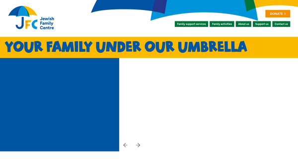 Screenshot of the Jewish Family Centre Ltd website