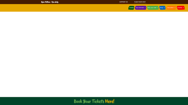 Screenshot of the The Parrot Zoo Trust website