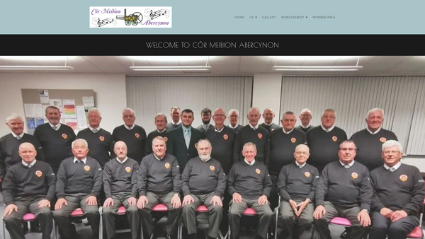 Screenshot of the Cor Meibion Abercynon website