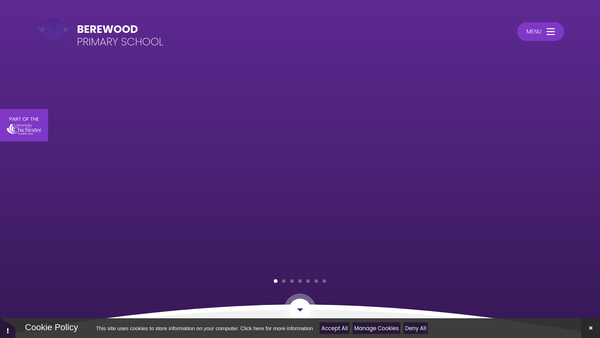 Screenshot of the Berewood Primary School Parent Teacher Association website