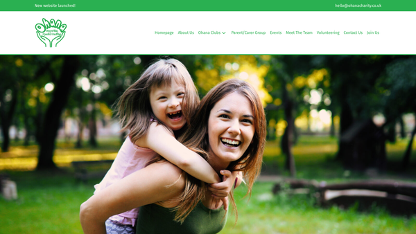 Screenshot of the Ohana website