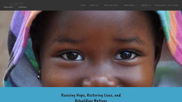 Screenshot of the Heaven Homes And Children's Centres website