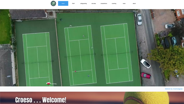 Screenshot of the Penyffordd Tennis Club website