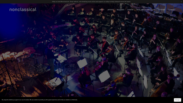 Screenshot of the Nonclassical website