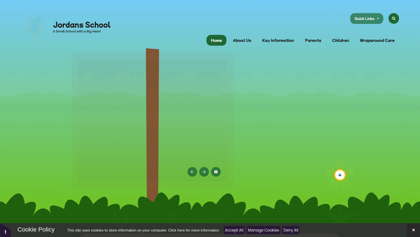 Screenshot of the Jordans School Association website