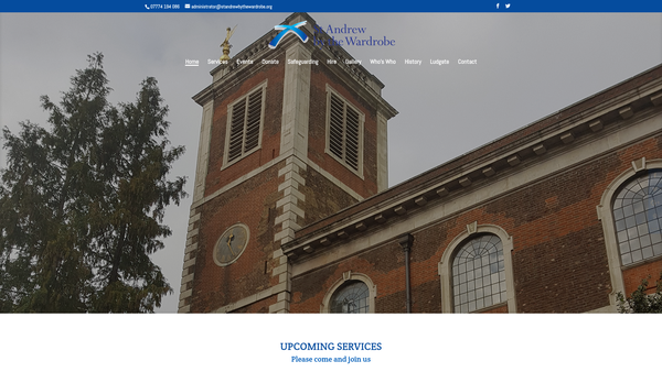 Screenshot of the The Parochial Church Council Of The Ecclesiastical Parish Of St Andrew By The Wardrobe, London website