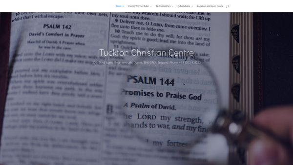 Screenshot of the Tuckton Christian Fellowship website