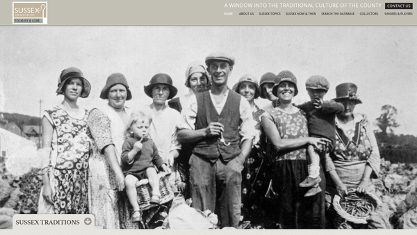 Screenshot of the Sussex Traditions website