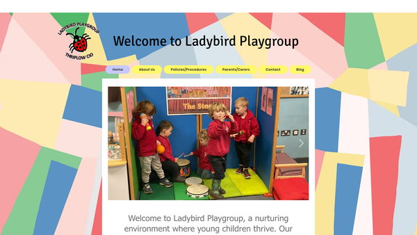 Screenshot of the Ladybird Playgroup Thriplow website
