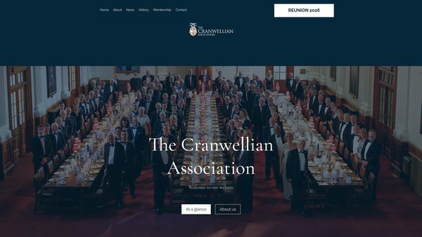 Screenshot of the Cranwellian Association website