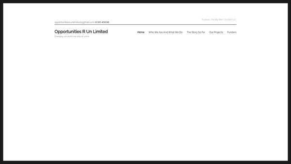 Screenshot of the Opportunities R UN Limited website