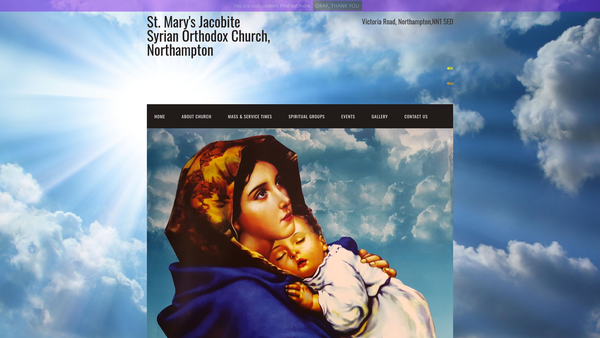 Screenshot of the St. Mary's Jacobite Syrian Orthodox Church, Northampton website