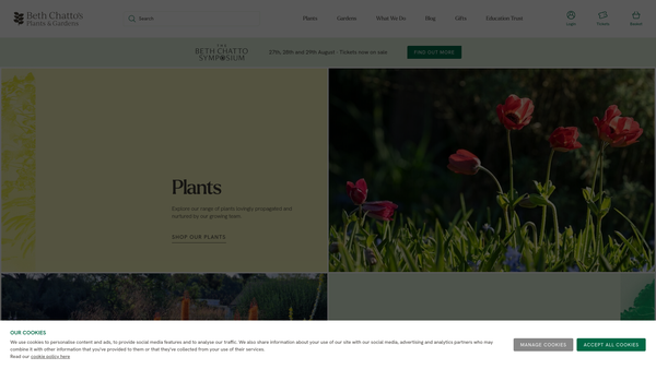 Screenshot of the Beth Chatto Education Trust website