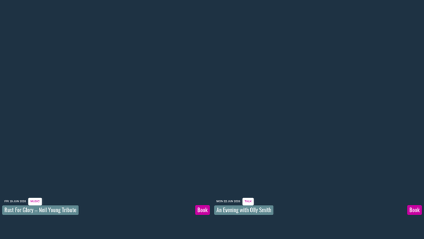 Screenshot of the The Milton Rooms website