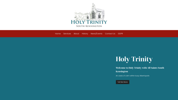 Screenshot of the The Parochial Church Council Of The Ecclesiastical Parish Of Holy Trinity With All Saints, South Kensington website