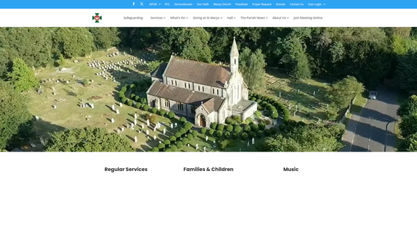 Screenshot of the The Parochial Church Council Of The Ecclesiastical Parish Of St Mary, Hook-With-Warsash website