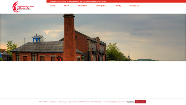 Screenshot of the The Methodist Church in Ellesmere Port website