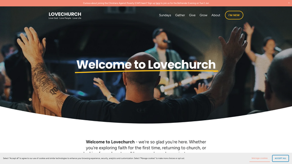 Screenshot of the St Swithun's, Bournemouth website