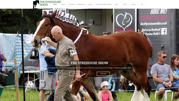 Screenshot of the Sykehouse Show Society website
