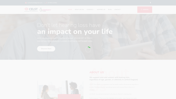 Screenshot of the Central England Lipreading Support Trust website