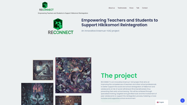 Screenshot of the The Reconnect Project website